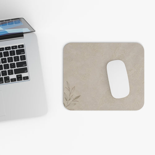 Greige Travertine Mouse Pad — Neutral Stone Aesthetic Desk Accessory - DailyFinds