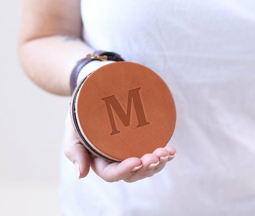 Leather Coaster Circular Set (4) - DailyFinds
