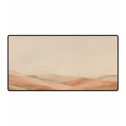 Terracotta Dune Desk Mat — Panoramic Warm Minimalist Keyboard Mat, Boho Desk Setup - DailyFinds