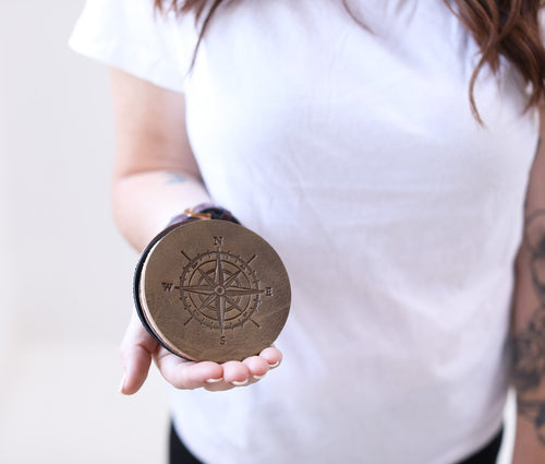 Leather Coaster Circular Set (4) - DailyFinds